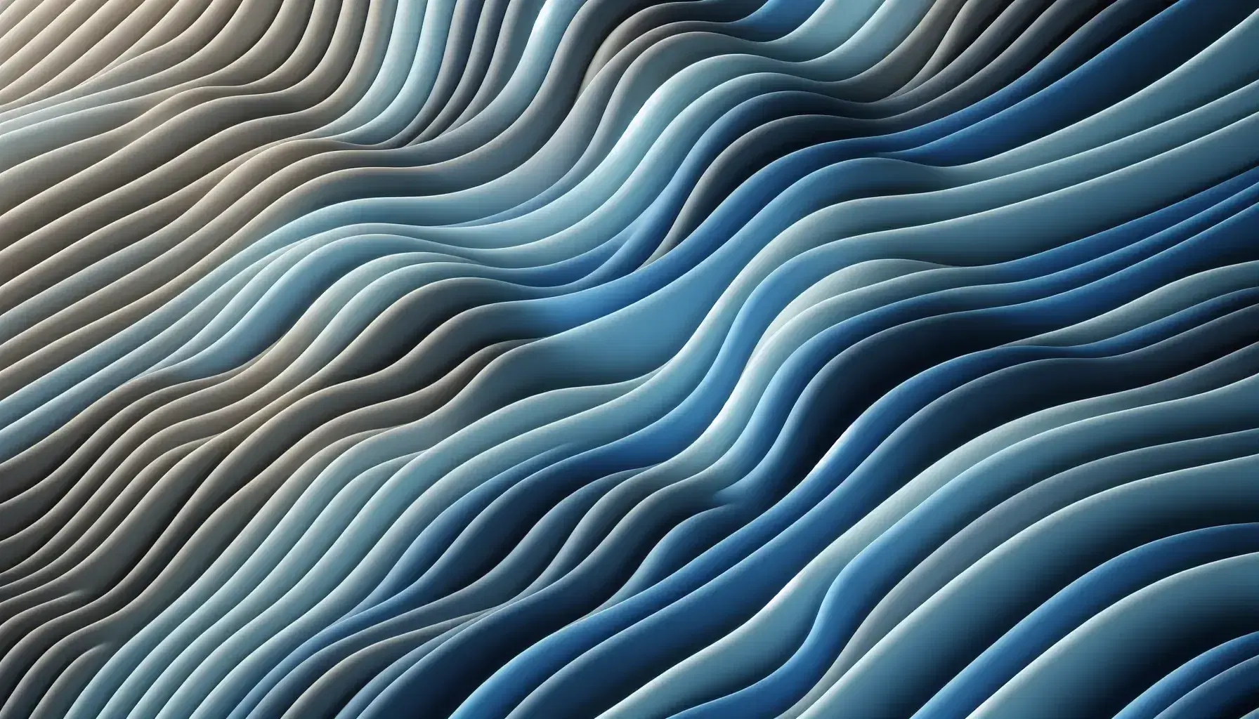 Horizontal blue gradient curves on a muted gray background, showcasing a smooth transition from light sky blue to deep navy with a fluid, cohesive design.