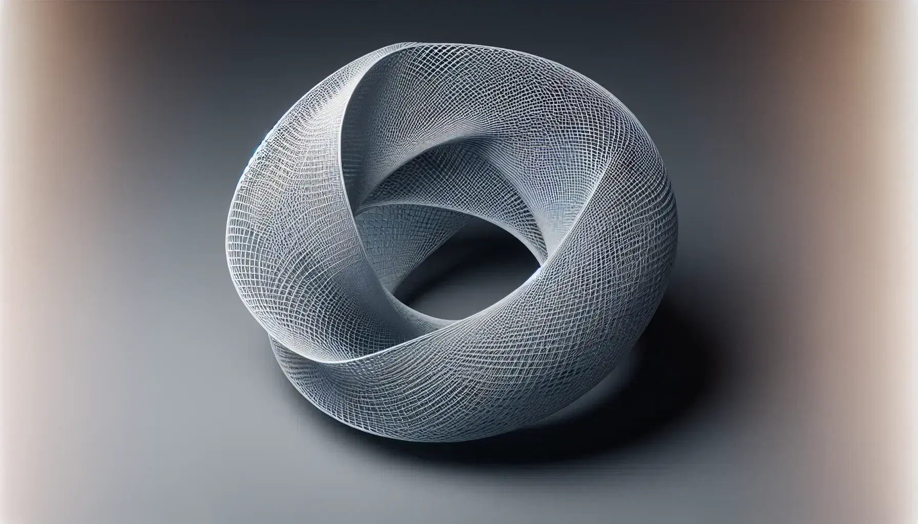 Three-dimensional wireframe model of a complex geometric surface against a contrasting background, highlighting its intricate mesh structure and topology.