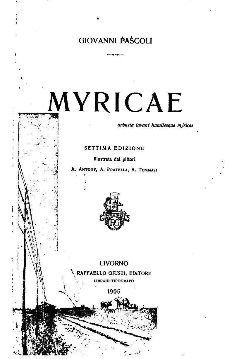 Copertina del libro Myricae